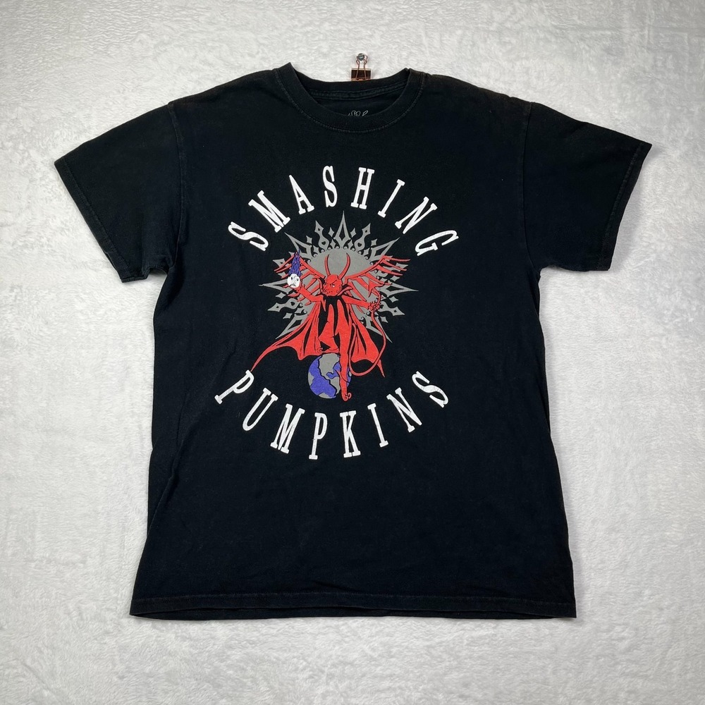 Smashing Pumpkins T Shirt Mens M Black Cotton Devil Mission To Mars Crew Neck